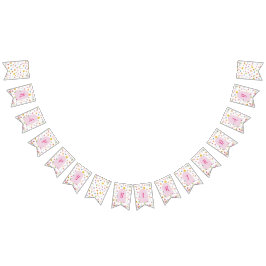 山カラフル花鮮やかの旗 バンティングフラッグ