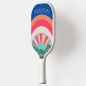 山カラフル風景緑 ピックルボールラケット (左)