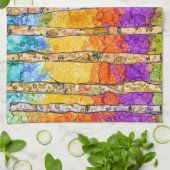 山カラフル《植物》アスペンツリーキッチンタオル キッチンタオル (折り畳み)