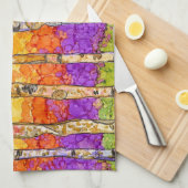 山カラフル《植物》アスペンツリーキッチンタオル キッチンタオル (四つ折り)