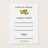 山カルメルイエススピリチュアルブーケ祈りの言葉バラ (裏面)