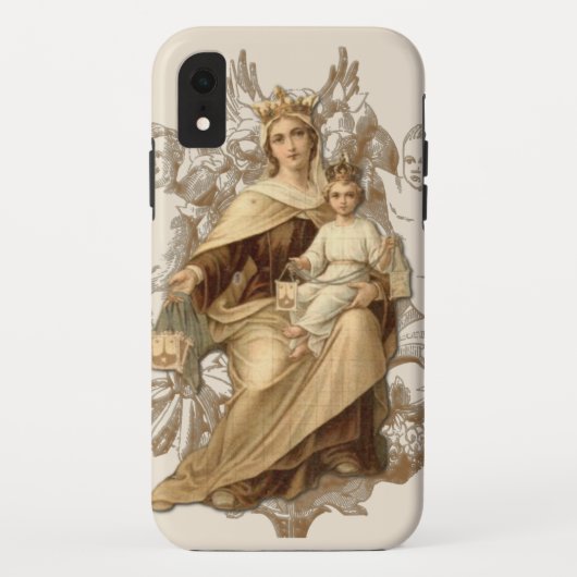 山カルメルイエスヴァージンメアリー宗教的 Case-Mate iPhoneケース (裏面)