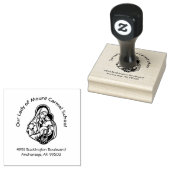 山カルメル賛美ヴァージンメアリーブラウンスカプラ ラバースタンプ (押印)