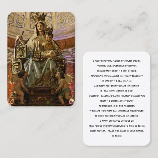 山カーメルとイエス祈りの言葉カード 名刺 (正面/裏面)