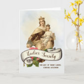 山カーメルスカプキュライエズカトリックヴィンテージ カード (黄色い花)