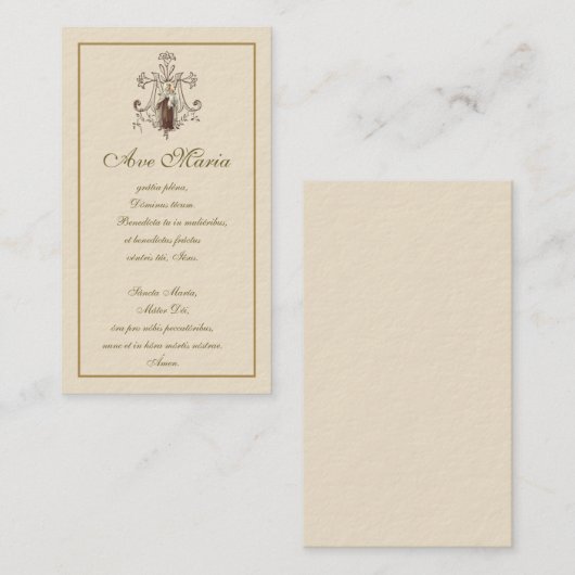 山カーメルヴァージンマリアイルメアリーラテンアベマリア エンクロージャーカード (正面/裏面)