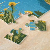 山ガンビアオーストラリア旅行芸術ヴィンテージ ジグソーパズル (側面)