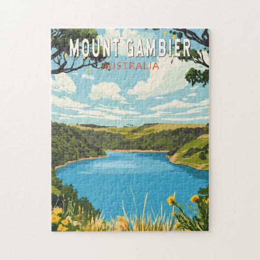 山ガンビアオーストラリア旅行芸術ヴィンテージ ジグソーパズル (縦)