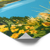 山ガンビアオーストラリア旅行芸術ヴィンテージ ポスター (角)