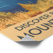 山ガンビアーオーストラリアイラストレーショントラベルアート ポスター (角)