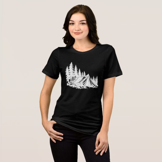 山キャンプアドベンチャー自然 トライブレンドTシャツ (正面全面)