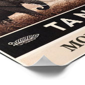 山キリマンジャロサファリ – タンザニアヴィンテージ旅行 ポスター (角)