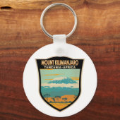 山キリマンジャロタンザニアアフリカヴィンテージ キーホルダー (正面)