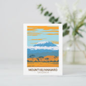 山キリマンジャロタンザニアアフリカヴィンテージ ポストカード (スタンド正面)