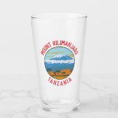 山キリマンジャロタンザニア動揺してサークル タンブラーグラス (正面)