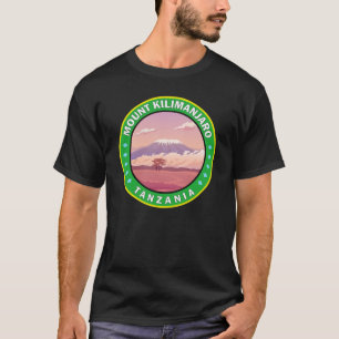 山キリマンジャロタンザニアAfrica Circleバッジ Tシャツ