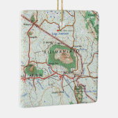 山キリマンジャロ地形図 セラミックオーナメント (右)