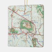 山キリマンジャロ地形図 セラミックオーナメント (左)