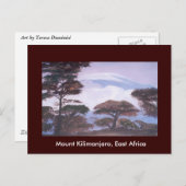 山キリマンジャロ、タンザニアのはがき ポストカード (正面/裏面)