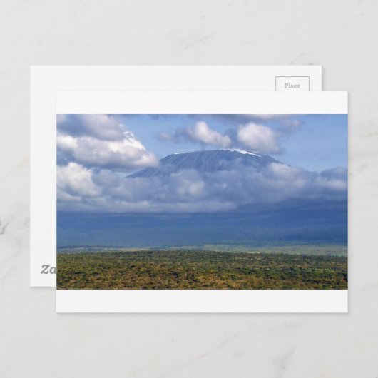 山キリマンジャロ・タンザニアのランドマーク風景 ポストカード (正面/裏面)
