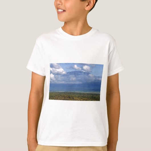 山キリマンジャロ・タンザニアのランドマーク風景 Tシャツ (正面)