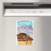 山キリマンジャロ・タンザニア・アフリカ旅行 マグネット (インサイチュ (食洗機))