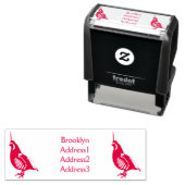 山クジャクの鳥の漫画イラスト セルフインキングスタンプ (インサイチュ)