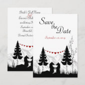 山クマたちからの結婚式招待状 セーブザデート (正面/裏面)