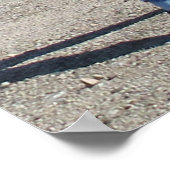 山クラシックの上の長さの髪と雪 ポスター (角)