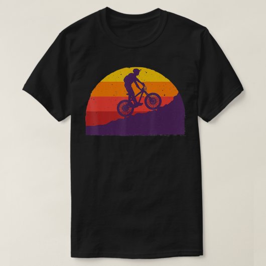 山クールサイクリング女子男性へヴィンテージサイクリング Tシャツ (デザイン正面)