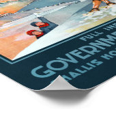 山コシウスコヴィンテージ旅行ポスター復元 ポスター (角)