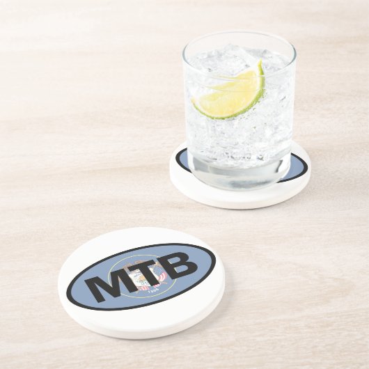 山サイクリングユタ州旗 コースター (側面)