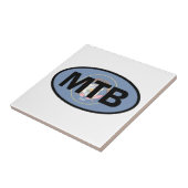 山サイクリングユタ州旗 タイル (側面)