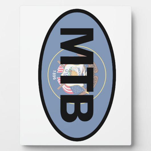 山サイクリングユタ州旗 フォトプラーク (正面)