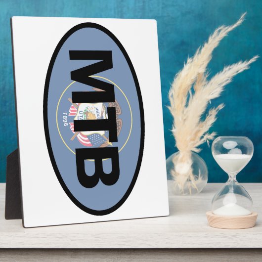 山サイクリングユタ州旗 フォトプラーク (側面)