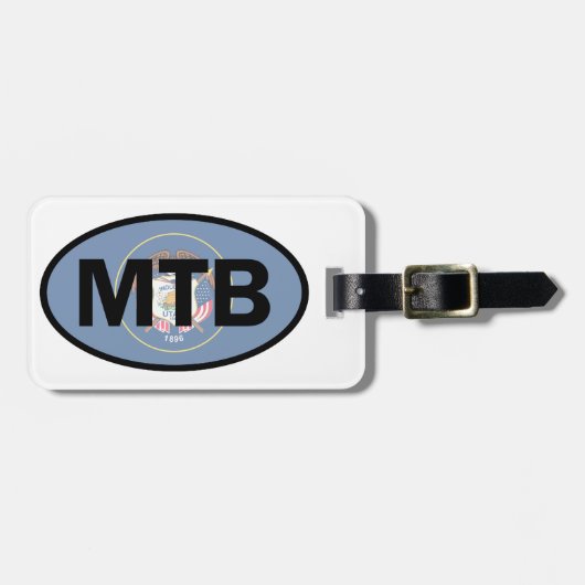 山サイクリングユタ州旗 ラゲッジタグ (正面横)