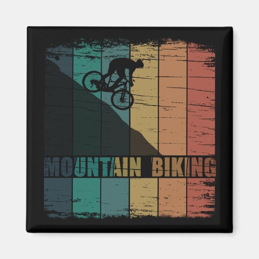 山サイクリングヴィンテージ マグネット (正面)