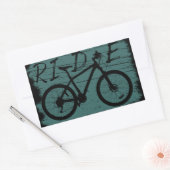 山サイクリングヴィンテージ 長方形シール (封筒)