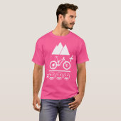 山サイクリング恋人マウンテンズバイクハピネス Tシャツ (正面フル)