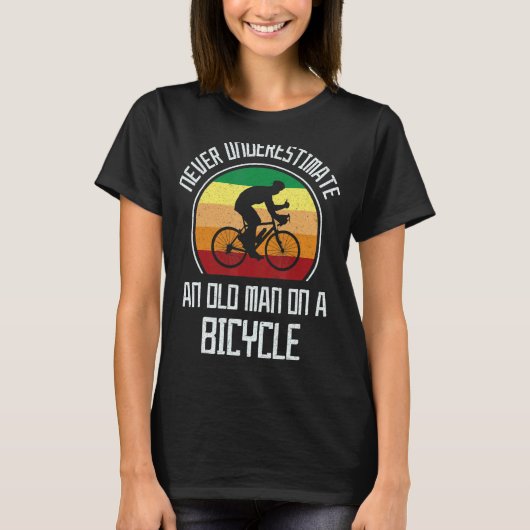 山サイクリング男性へ女子バイクもしくは自転車に乗る人トレイルライド Tシャツ (正面)