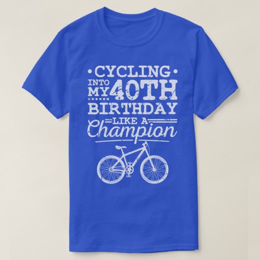 山サイクリング40th誕生日メンズMTB Tシャツ (デザイン正面)