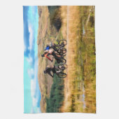 山サイクリング キッチンタオル (縦)