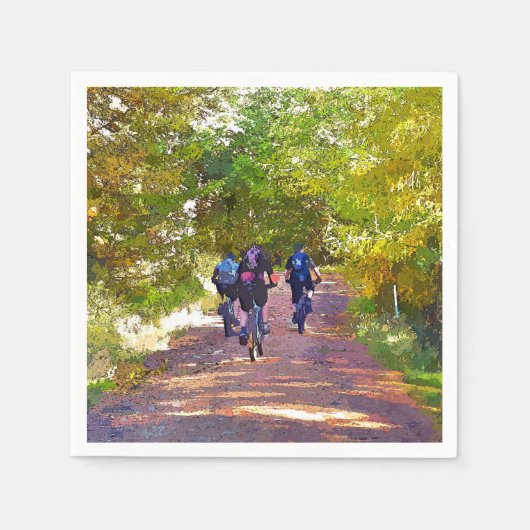 山サイクリング スタンダードカクテルナプキン (正面)