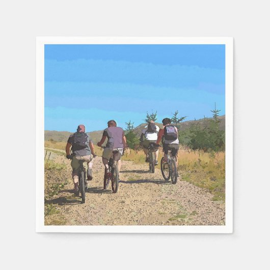 山サイクリング スタンダードカクテルナプキン (正面)