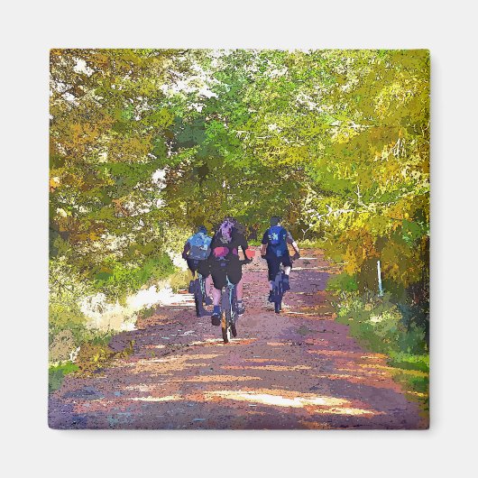 山サイクリング マグネット (正面)