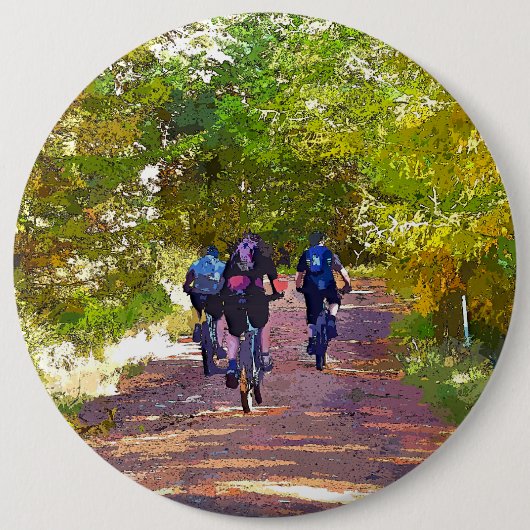 山サイクリング 缶バッジ (正面)