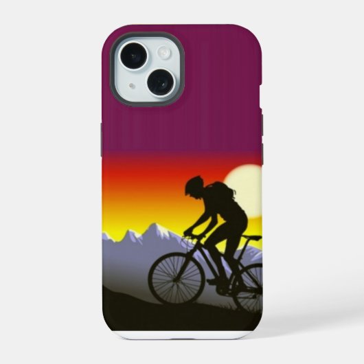 山サイクリング- iPhone 15ケース (裏面)