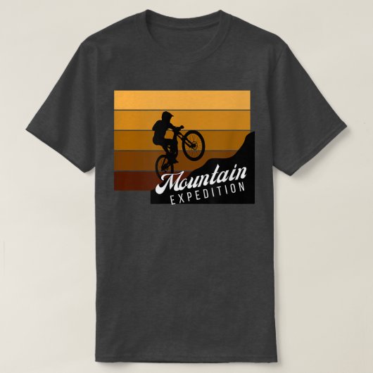 山サイクリングMTBオフロード自転車サイクリングスタム Tシャツ (デザイン正面)