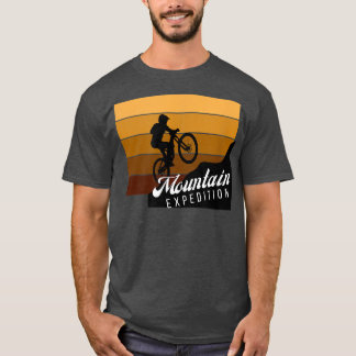 山サイクリングMTBオフロード自転車サイクリングスタム Tシャツ