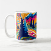 山サイケデリック中円板ゴルフ場 コーヒーマグカップ (左)